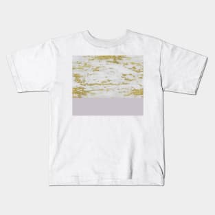 Faraldi gold marble and smokey lilac Kids T-Shirt